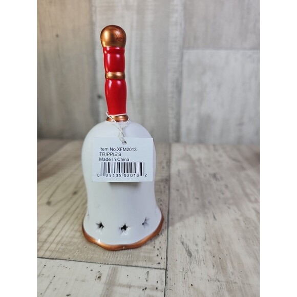 Lot of 6 Vintage Christmas Ceramic Bells Holiday Décor Reindeer Tree Angel Stock - Picture 8 of 14